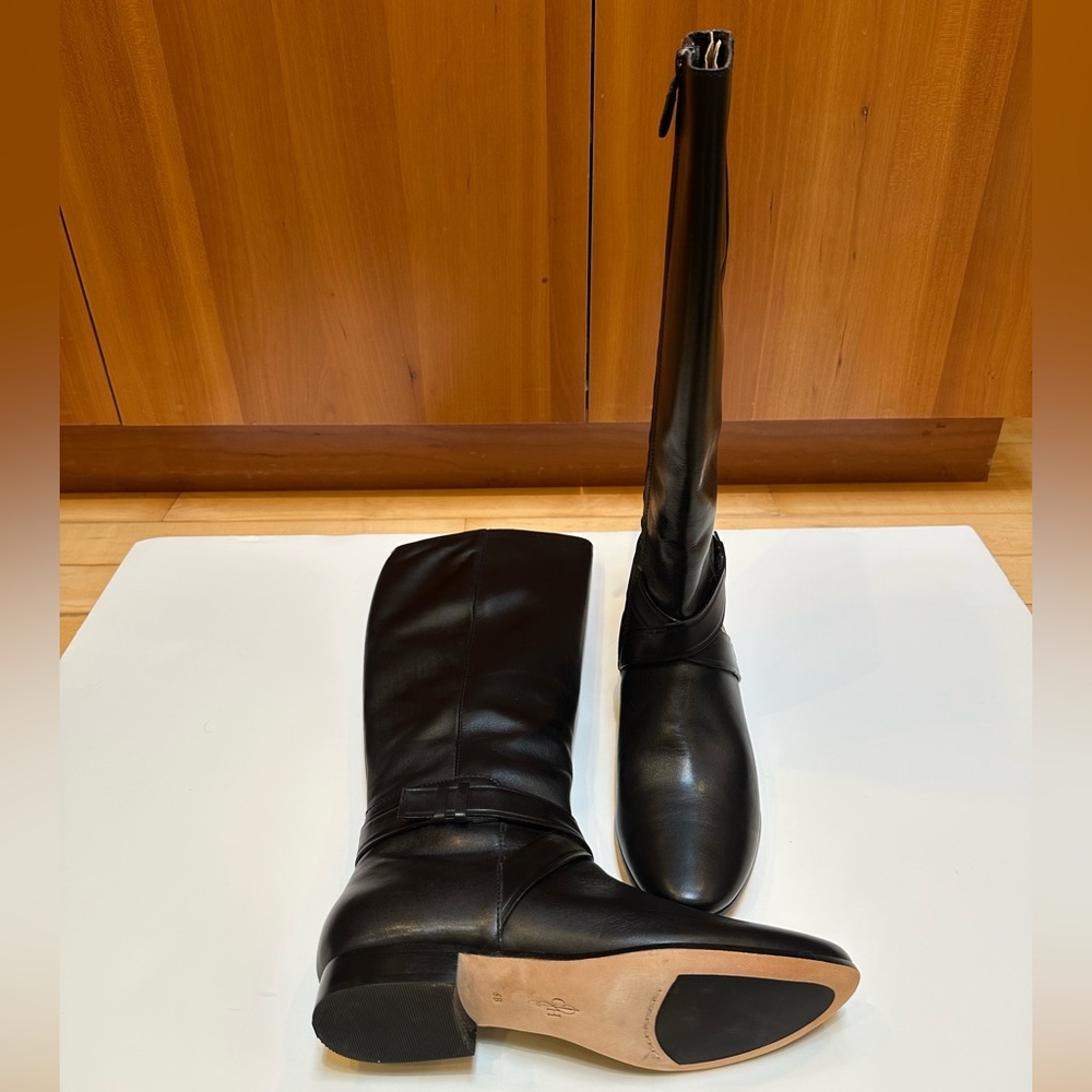 NWOT Cole Haan Knee-High Boots w/ Classic Ankle Strap Detail - Picture 11 of 12